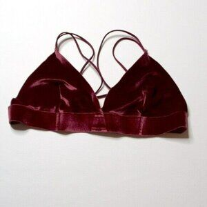 Shimera Velvet Bralette in Burgundy